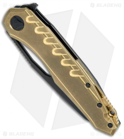 Microtech Sigil MK6 Frame Lock Knife Brass/Black (3.75" DLC Serr) 4 Microtech Sigil MK6 Frame Lock Knife Brass/Black (3.75" DLC Serr) - Image 2