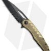 Microtech Sigil MK6 Frame Lock Knife Brass/Black (3.75" DLC Serr)
