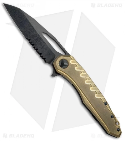 Microtech Sigil MK6 Frame Lock Knife Brass/Black (3.75" DLC Serr) 3 Microtech Sigil MK6 Frame Lock Knife Brass/Black (3.75" DLC Serr)