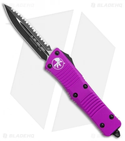 Microtech Troodon D/E OTF Automatic Knife Violet (3" Black Full Serr) 3 Microtech Troodon D/E OTF Automatic Knife Violet (3" Black Full Serr)