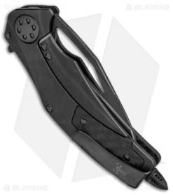 Microtech Marfione Custom Mini Matrix R Knife Carbon Fiber (3" Black DLC Mirror) -Microtech Shop Marfione Custom Mini Matrix R CF Black Mirror BHQ 68434 jr side