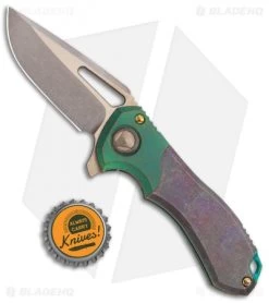 Marfione Custom Protocol Antique Green/Patina Micarta (3" Bronze) -Microtech Shop Marfione Custom Protocol Antique Green Patina Micarta Bronze 505 MCK BHQ 113102 jr bottlecap
