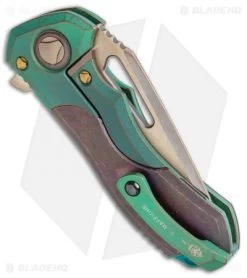 Marfione Custom Protocol Antique Green/Patina Micarta (3" Bronze) -Microtech Shop Marfione Custom Protocol Antique Green Patina Micarta Bronze 505 MCK BHQ 113102 jr side