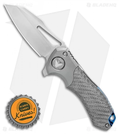 Marfione Custom Protocol Ti Bolster W/ Silvertwill CF Handle. (3" Satin) 6 Marfione Custom Protocol Ti Bolster W/ Silvertwill CF Handle. (3" Satin) - Image 4