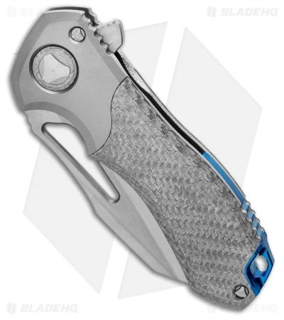 Marfione Custom Protocol Ti Bolster W/ Silvertwill CF Handle. (3" Satin) 4 Marfione Custom Protocol Ti Bolster W/ Silvertwill CF Handle. (3" Satin) - Image 2