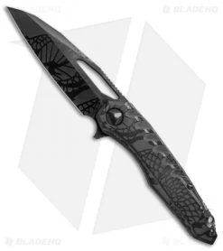 Marfione Custom Sigil MK6 Knife Snake Skin Ghost DLC Ti (3.75" Ghost DLC M390)