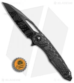 Marfione Custom Sigil MK6 Knife Snake Skin Ghost DLC Ti (3.75" Ghost DLC M390) -Microtech Shop Marfione Custom Sigil MK6 ghosted snake DLC ti ghosted DLC BHQ 71511 er size