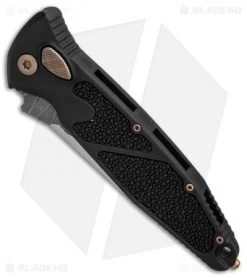 Marfione Custom Socom Elite Automatic Knife W/ Stingray Skin (4" Satin) -Microtech Shop Marfione Custom Socom Elite Stingray Skin Two Tone DLC BHQ 89393 er spine