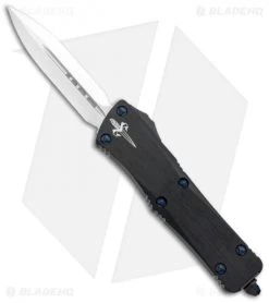 Marfione Custom Troodon OTF Knife Anodized Hefted Black Aluminum (3" Mirror)