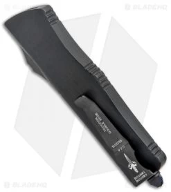 Marfione Custom Troodon OTF Knife Anodized Hefted Black Aluminum (3" Mirror) -Microtech Shop Marfione Custom Troodon OTF Anodized Hefted Black Aluminum Mirror 338 MCK BHQ 95388 jr side