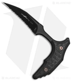 Microtech BEE S/E Wharncliffe Double Push Daggers Carbon Fiber (2.5" DLC Serr) -Microtech Shop Microtech BEE SE Wharncliffe Double Push Daggers Carbon Fiber 2in DLC Serr BHQ 149053 td 1