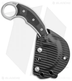 Microtech Bastinelli Iconic Left-Hand Karambit Fixed Blade (Stonewash) 118-10L -Microtech Shop Microtech Bastinelli Iconic LH Karambit SW 118 10L BHQ 103567 jr sheath