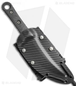 Microtech Borka SBK Fixed Blade Knife Carbon Fiber (5" Black Full Serr) 200-1DLC -Microtech Shop Microtech Borka SBK CF Black Full Serr 200 3DLC BHQ 76135 jr sheath