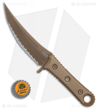 Microtech Borka SBK Fixed Blade Knife Tan G-10 (5" Tan PVD Full Serr) 200-3PVDTN 6 Microtech Borka SBK Fixed Blade Knife Tan G-10 (5" Tan PVD Full Serr) 200-3PVDTN - Image 4