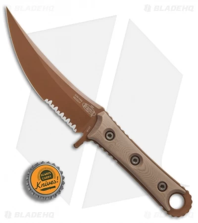 Microtech Borka SBK Fixed Blade Knife Tan G-10 (5" Tan Serr) 200-2PVDTN 6 Microtech Borka SBK Fixed Blade Knife Tan G-10 (5" Tan Serr) 200-2PVDTN - Image 4