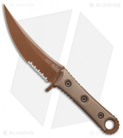 Microtech Borka SBK Fixed Blade Knife Tan G-10 (5" Tan Serr) 200-2PVDTN 3 Microtech Borka SBK Fixed Blade Knife Tan G-10 (5" Tan Serr) 200-2PVDTN