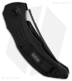 Microtech Brachial S/E Automatic Knife Black Aluminum (3.25" Black) 268A-1T -Microtech Shop Microtech Brachial SE AK Black Alum ein Black BHQ 181090 td side