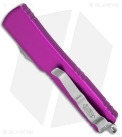 Microtech CA Legal UTX-70 S/E OTF Auto Knife Violet (1.9" SW) CA148-10 -Microtech Shop Microtech CA Legal UTX 70 S E OTF Automatic Knife Violet 1in SW BHQ 146603 td side