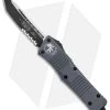 Microtech Combat Troodon Automatic OTF Knife Tanto Gray (3.8" Black Serr)