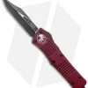 Microtech Combat Troodon Bowie OTF Knife Merlot Red (3.8" Black) -Microtech Shop Microtech Combat Troodon Bowie OTF Auto Red Black 146 1MR BHQ 72309 jr