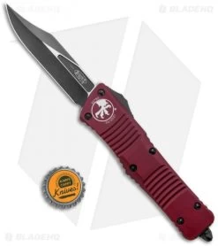 Microtech Combat Troodon Bowie OTF Knife Merlot Red (3.8" Black) -Microtech Shop Microtech Combat Troodon Bowie OTF Auto Red Black 146 1MR BHQ 72309 jr bottlecap