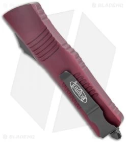 Microtech Combat Troodon Bowie OTF Knife Merlot Red (3.8" Black) -Microtech Shop Microtech Combat Troodon Bowie OTF Auto Red Black 146 1MR BHQ 72309 jr side