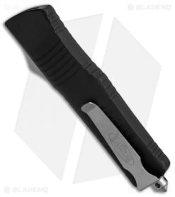 Microtech Combat Troodon Bowie OTF Knife (3.8" Satin) 146-4 -Microtech Shop Microtech Combat Troodon Bowie Standard Satin 146 4 BHQ 51732 jr side