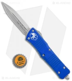 Microtech Combat Troodon D/E OTF Automatic Knife Blue (3.8" Stonewash) -Microtech Shop Microtech Combat Troodon D E OTF Automatic Knife Blue 3.8in Stonewash 142 10BL BHQ 98051 Bottlecap