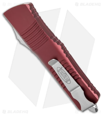 Microtech Combat Troodon D/E Automatic Knife Merlot Red (3.8" Stonewash Serr) 5 Microtech Combat Troodon D/E Automatic Knife Merlot Red (3.8" Stonewash Serr) - Image 3