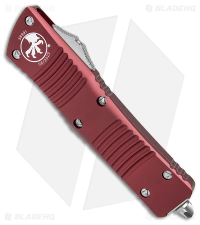 Microtech Combat Troodon D/E Automatic Knife Merlot Red (3.8" Stonewash Serr) 4 Microtech Combat Troodon D/E Automatic Knife Merlot Red (3.8" Stonewash Serr) - Image 2