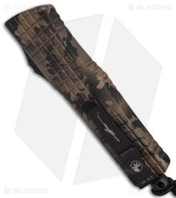 Microtech Combat Troodon D/E OTF Knife Frag Signature Series (3.8" Coyote Camo) -Microtech Shop Microtech Combat Troodon DE Frag Signature Series Coyote Camo 3in Coyote Camo BHQ 148999 td side