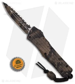 Microtech Combat Troodon D/E OTF Knife Frag Signature Series (3.8" Coyote Camo) -Microtech Shop Microtech Combat Troodon DE Frag Signature Series Coyote Camo 3in Coyote Camo BHQ 148999 td size