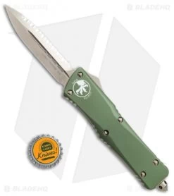 Microtech Ultratech D/E Spartan OTF Automatic Knife CC (3.4" Black Full Serr) -Microtech Shop Microtech Combat Troodon DE OD green bronze full serr BHQ 67658 er size