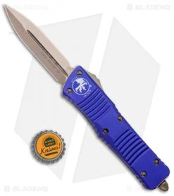 Microtech Combat Troodon D/E OTF Knife Purple (3.8" Bronze) 142-13PU -Microtech Shop Microtech Combat Troodon DE OTF Auto Purple Bronze 142 13PU BHQ 99300 jr bottlecap