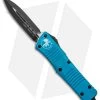 Microtech Combat Troodon D/E OTF Automatic Knife Turquoise (3.8" Black) -Microtech Shop Microtech Combat Troodon DE OTF Auto Turquoise Black 142 1TQ BHQ 97177 jr