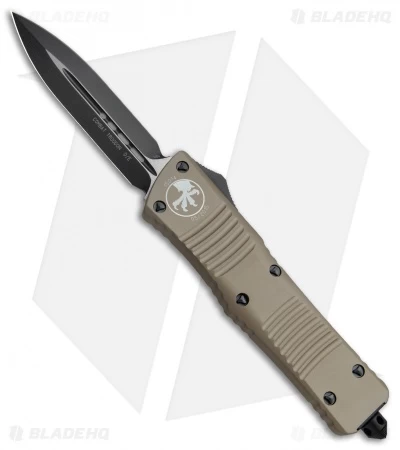 Microtech Combat Troodon D/E OTF Automatic Knife Tan (3.8" Black) 142-1TA 3 Microtech Combat Troodon D/E OTF Automatic Knife Tan (3.8" Black) 142-1TA