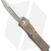 Microtech Combat Troodon D/E OTF Auto Knife Tan (3.8" Satin Full Serr) 142-6TA