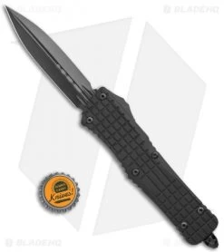 Microtech Signature Series Combat Troodon Delta D/E OTF Auto Knife (3.4" Fluted) -Microtech Shop Microtech Combat Troodon Delta DE Auto Black Frag DLC BHQ 118022 jr bottlecap