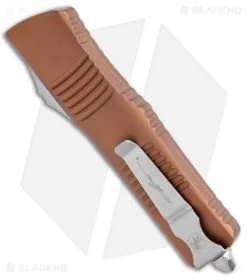 Microtech Signature Series Combat Troodon Hellhound OTF Auto Knife Tan (3.8" SW) -Microtech Shop Microtech Combat Troodon Hellhound SW 219 10TAS BHQ 111393 jr side