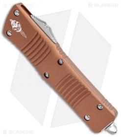 Microtech Signature Series Combat Troodon Hellhound OTF Auto Knife Tan (3.8" SW) -Microtech Shop Microtech Combat Troodon Hellhound SW 219 10TAS BHQ 111393 jr spine