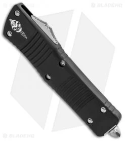 Microtech Combat Troodon Hellhound Tanto OTF Knife Black (3.8" Stonewash) 219-10 -Microtech Shop Microtech Combat Troodon Hellhound Tanto OTF Black SW 219 10 BHQ 92885 jr spine