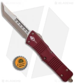 Microtech Signature Series Combat Troodon Hellhound Knife Merlot (3.8" Brnz) -Microtech Shop Microtech Combat Troodon Hellhound Tanto OTF Merlot Red Bronze BHQ 105401 jr bottlecap