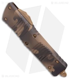 Microtech Combat Troodon OTF Automatic Knife (3.8" Coyote Camo Full Serr) -Microtech Shop Microtech Combat Troodon OTF Auto Coyote Camo Full Serr BHQ 177341 jr spine