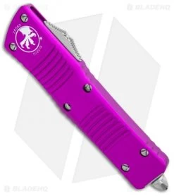 Microtech Combat Troodon D/E OTF Automatic Knife Violet (3.8" Stonewash) -Microtech Shop Microtech Combat Troodon OTF Dagger Violet SW 142 10VI BHQ 98055 jr spine