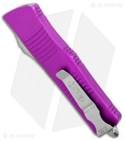 Microtech Troodon S/E OTF Automatic Knife Violet (3" Satin) -Microtech Shop Microtech Combat Troodon SE OTF Auto Violet Satin 139 4VI BHQ 97545 jr side