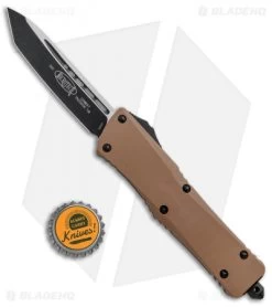 Microtech Combat Troodon T/E OTF Automatic Knife Tan G-10 (3.8" Black) -Microtech Shop Microtech Combat Troodon TE OTF Auto Tan G 10 Black 144 1GTTA BHQ 91963 jr bottlecap