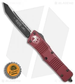 Microtech Combat Troodon Tanto OTF Automatic Knife Merlot Red (3.8" Black) -Microtech Shop Microtech Combat Troodon Tanto OTF Automatic Knife Merlot 3.8in Black 144 1MR BHQ 115737 LS Bottlecap