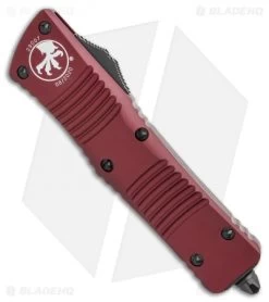 Microtech Combat Troodon Tanto OTF Automatic Knife Merlot Red (3.8" Black) -Microtech Shop Microtech Combat Troodon Tanto OTF Automatic Knife Merlot 3.8in Black 144 1MR BHQ 115737 LS S5Bome