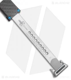 Marfione Custom Halo VI Hellhound Tanto OTF CF Top W/Blue HW (4.4" Mirror) -Microtech Shop Microtech Custom Halo VI Hellhound Tanto OTF CF Top Blue HW Mirror 351 MCK BHQ 99416 ns pull