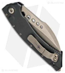 Microtech Custom Hawk Automatic Knife Apocalyptic (4" Two Tone Bronze) 507-MCK -Microtech Shop Microtech Custom Hawk Auto Knife Apoclyptic TT Bronze 507 MCK BHQ 102324 jr side